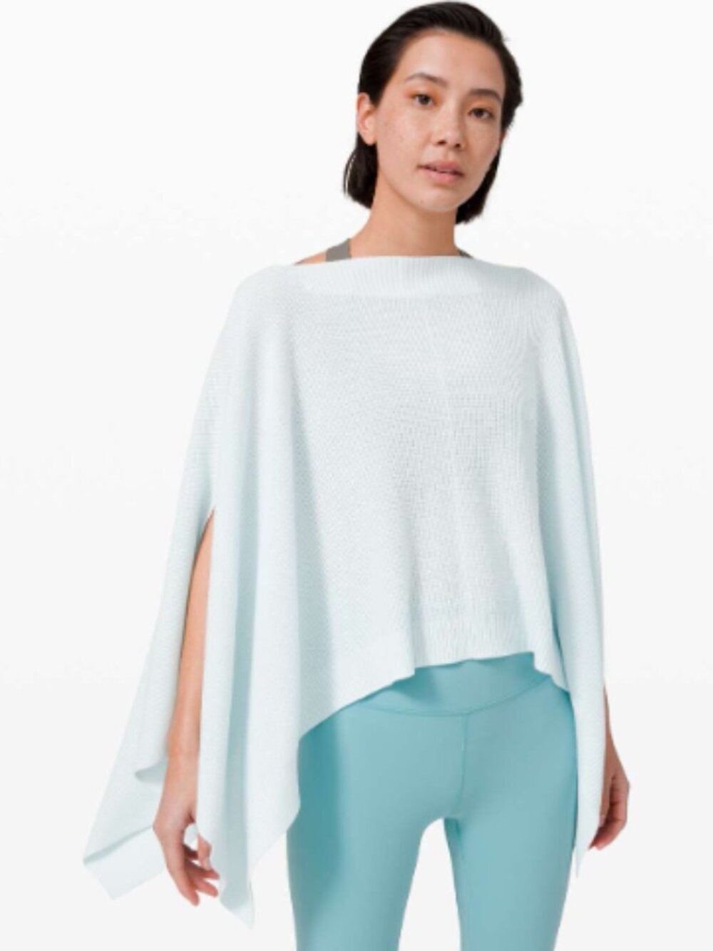 Lululemon Forward Flow Poncho OS Almost Blue Cashmere Blend Cape